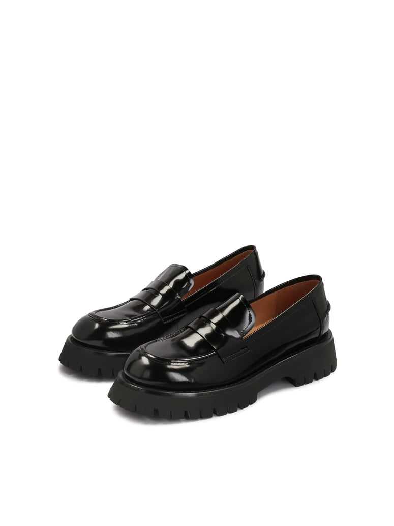 Kazar-Studio-Schwarze-Leder-Slipper-für-Damen