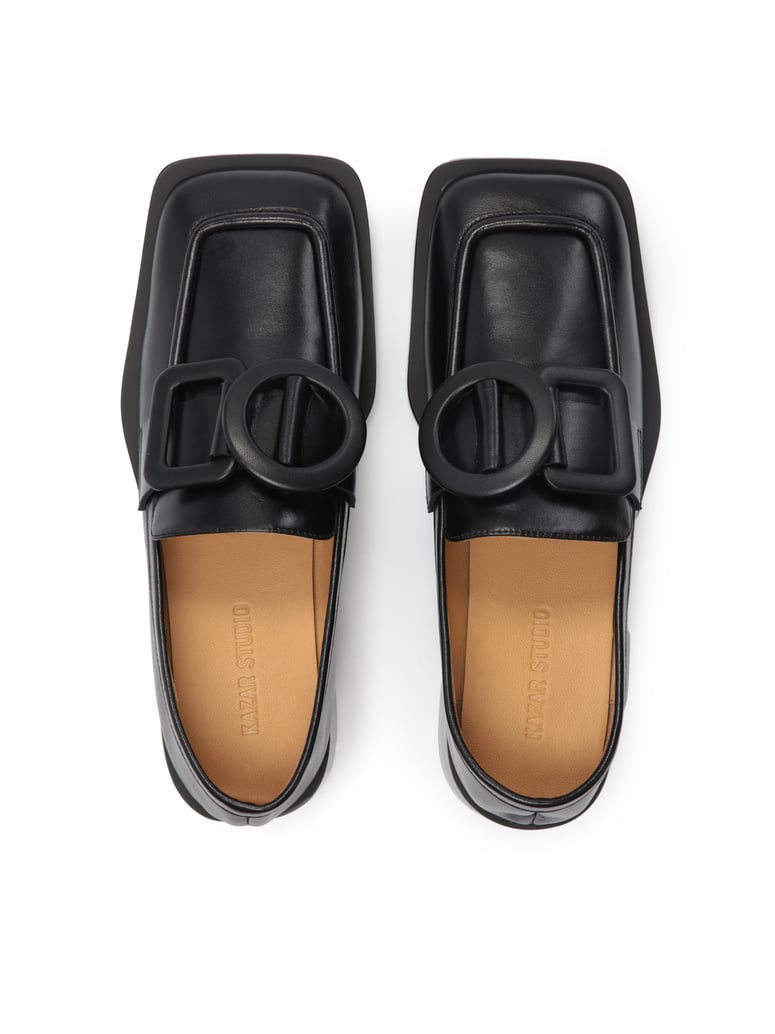 Kazar-Studio-Schwarze-flache-Schlupfschuhe-mit-flache