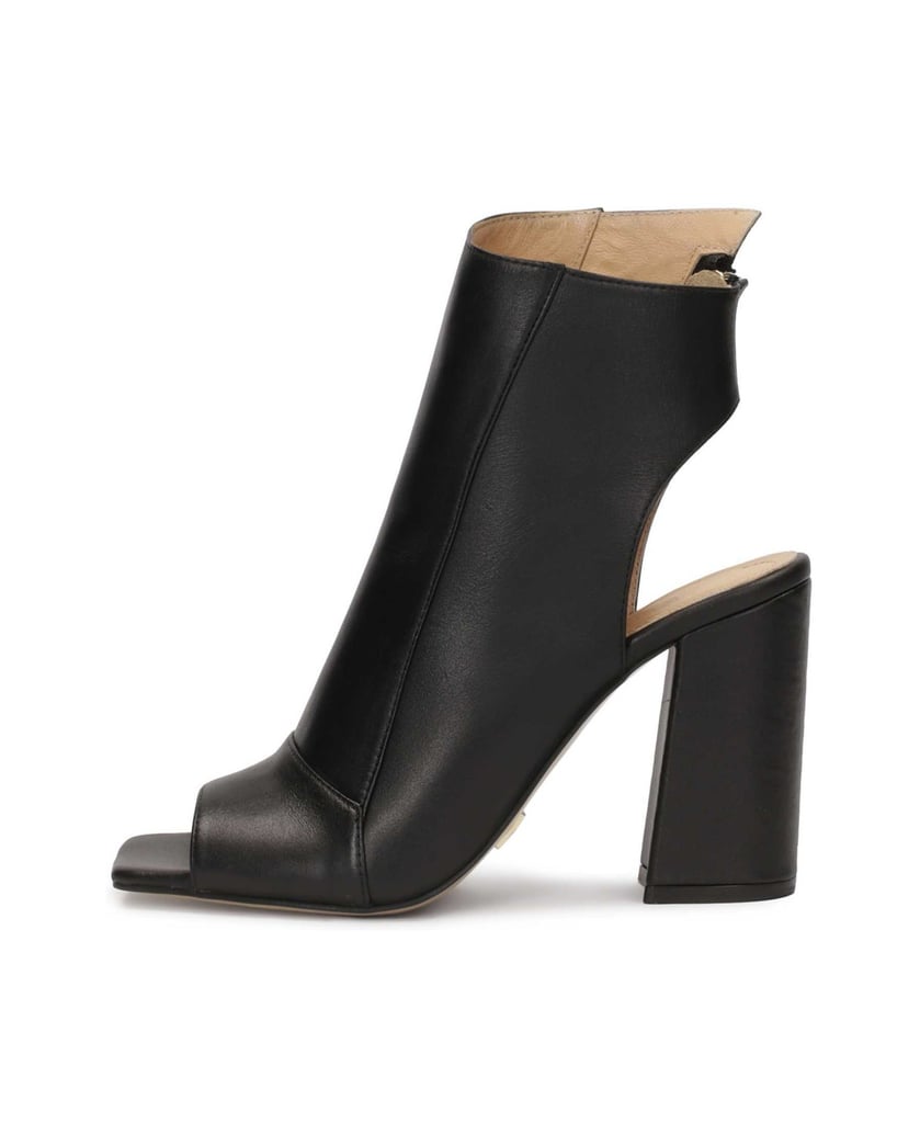 Kazar-Peep-Toe-Stiefel-aus-Leder-mit-offener-Zehenpartie-und-Absatz-schwarz