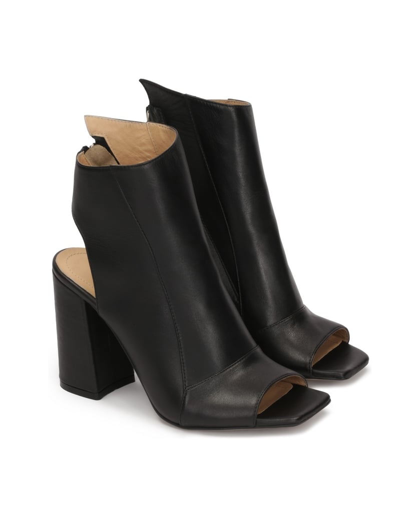 Kazar-Peep-Toe-Stiefel-aus-Leder-mit-offener-Zehenpartie-und-Absatz-schwarz
