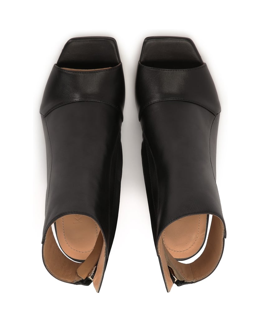 Kazar-Peep-Toe-Stiefel-aus-Leder-mit-offener-Zehenpartie-und-Absatz-schwarz