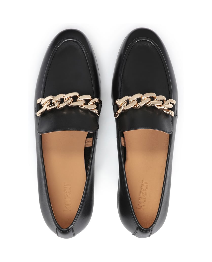 Kazar-Schwarze-flache-Schuhe-mit-einer-Kette-v-schwarz