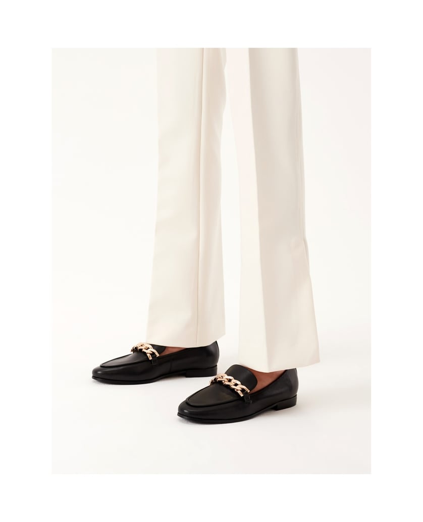 Kazar-Schwarze-flache-Schuhe-mit-einer-Kette-v-schwarz