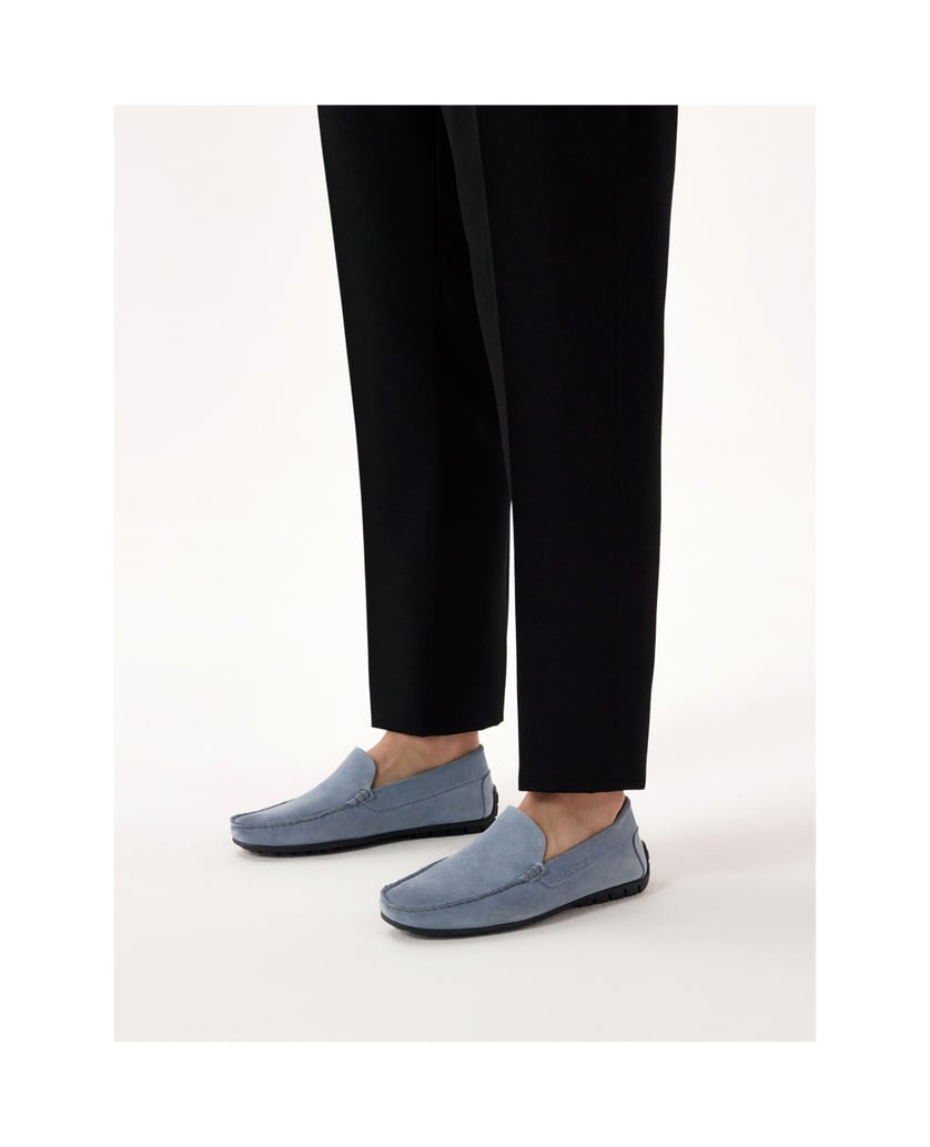 Kazar-Herren-Mokassins-aus-hellblauem-Wildlede-blau