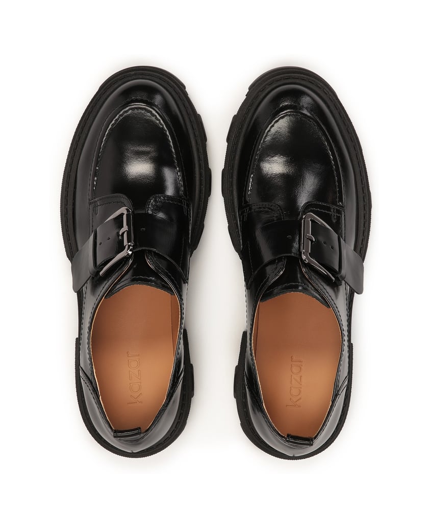 Kazar-Lederschuhe-mit-Schnalle-an-der-Sohle-mit-Protektor-schwarz