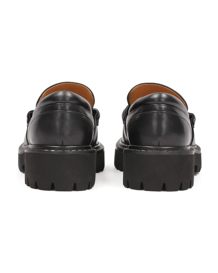 Kazar-Schwarze-Slipper-mit-Anhängerkette-schwarz