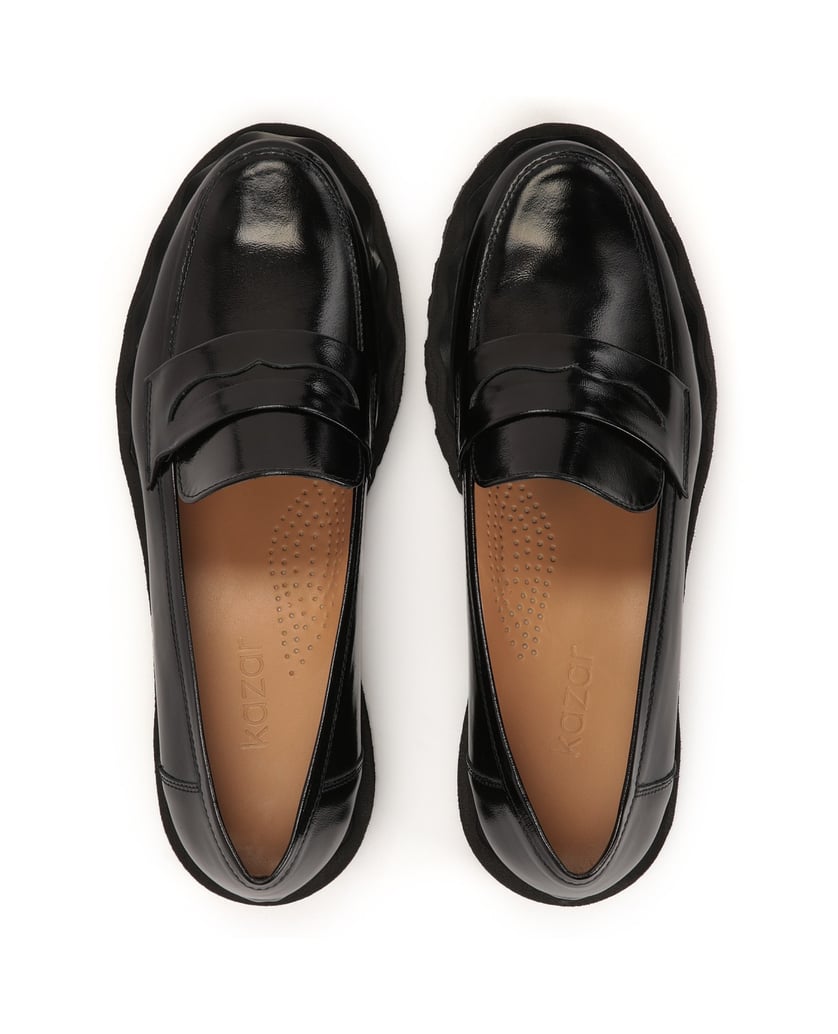 Kazar-Lässige-flache-Schuhe-mit-leichter-Sohle-schwarz