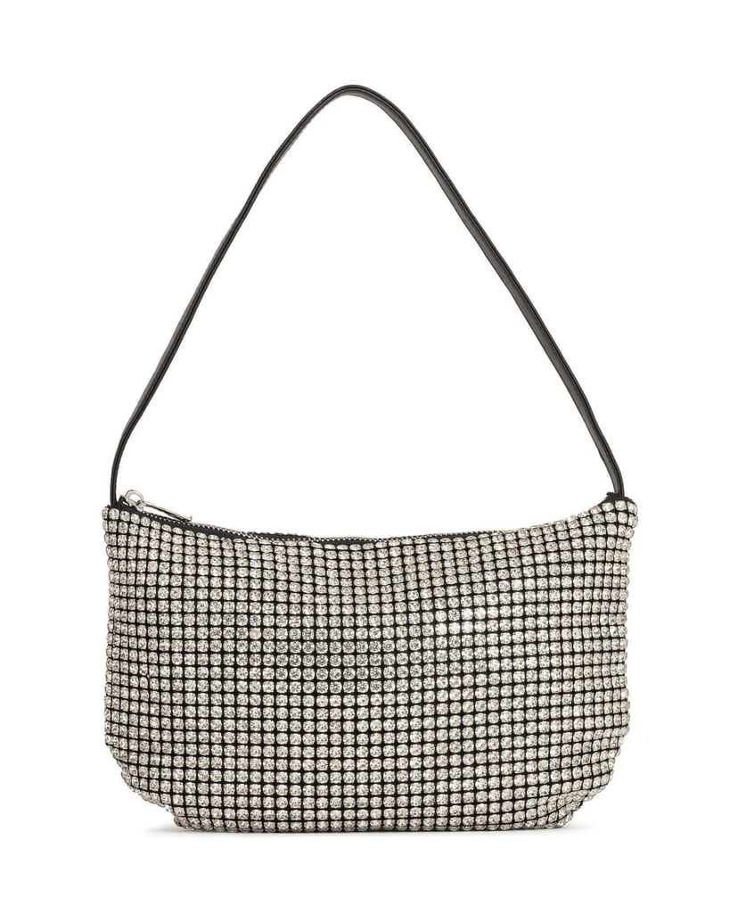 Kazar-Glänzende-Tasche-mit-Zirkonium-schwarz