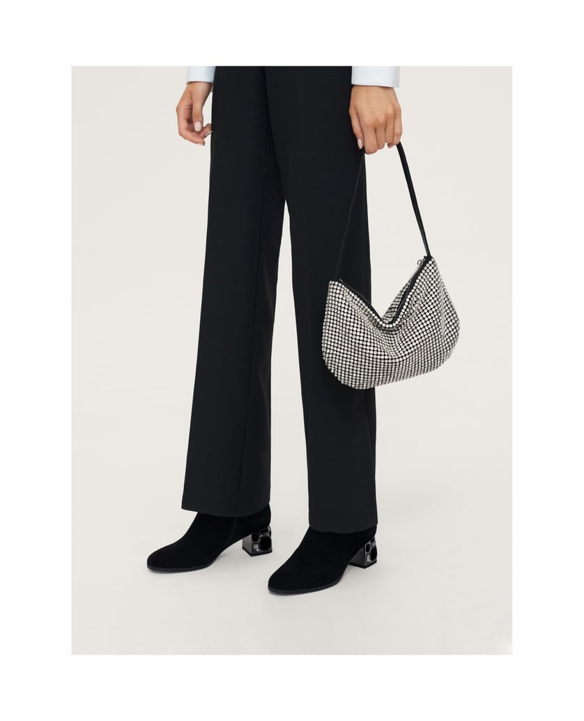 Kazar-Glänzende-Tasche-mit-Zirkonium-schwarz