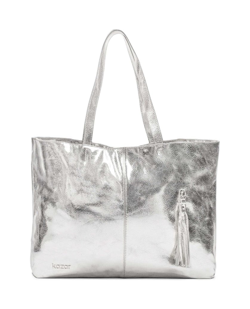 Kazar-Geräumige-silberne-Armtasche