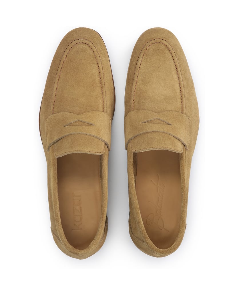 Kazar-Klassische-Herren-Slipper-aus-beigem-Wil