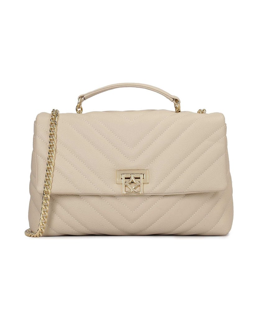 Kazar-Gesteppte-Tasche-mit-Klappe-weiss