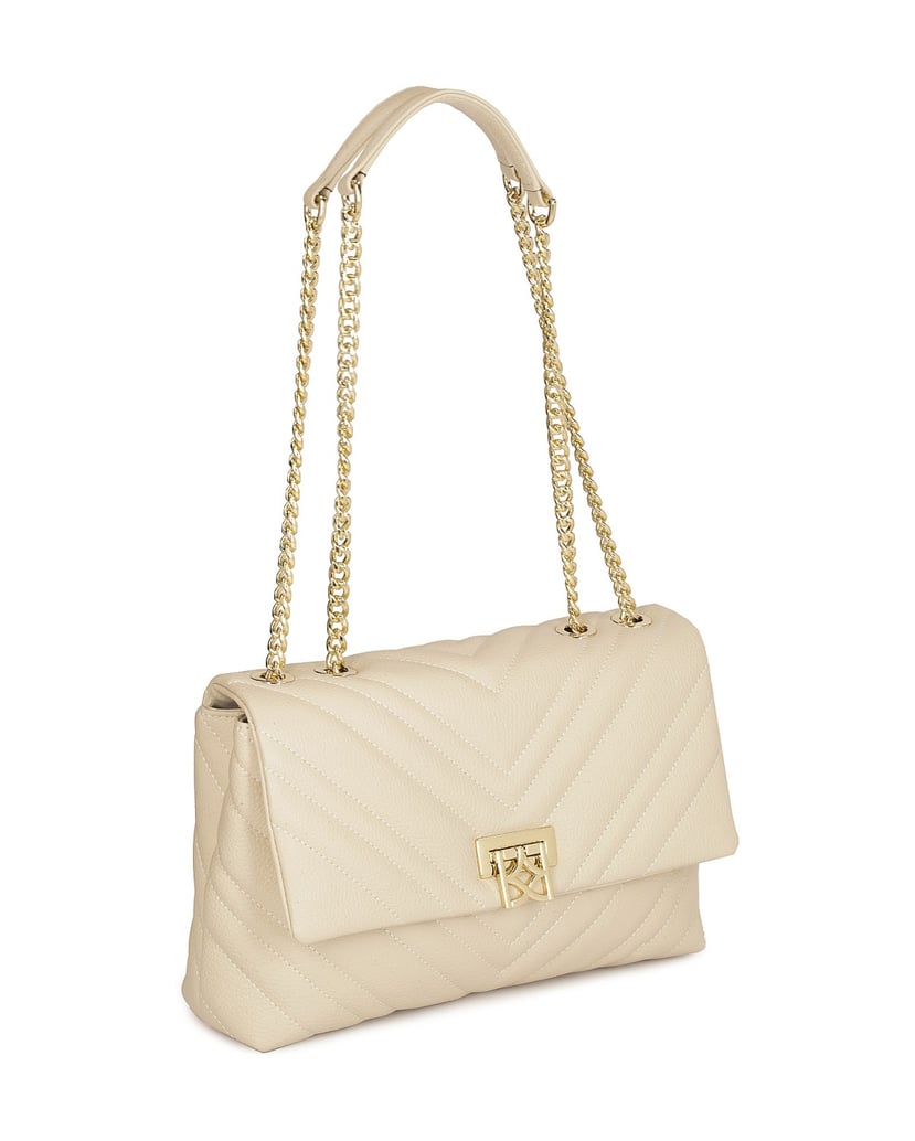 Kazar-Gesteppte-Tasche-mit-Klappe-weiss