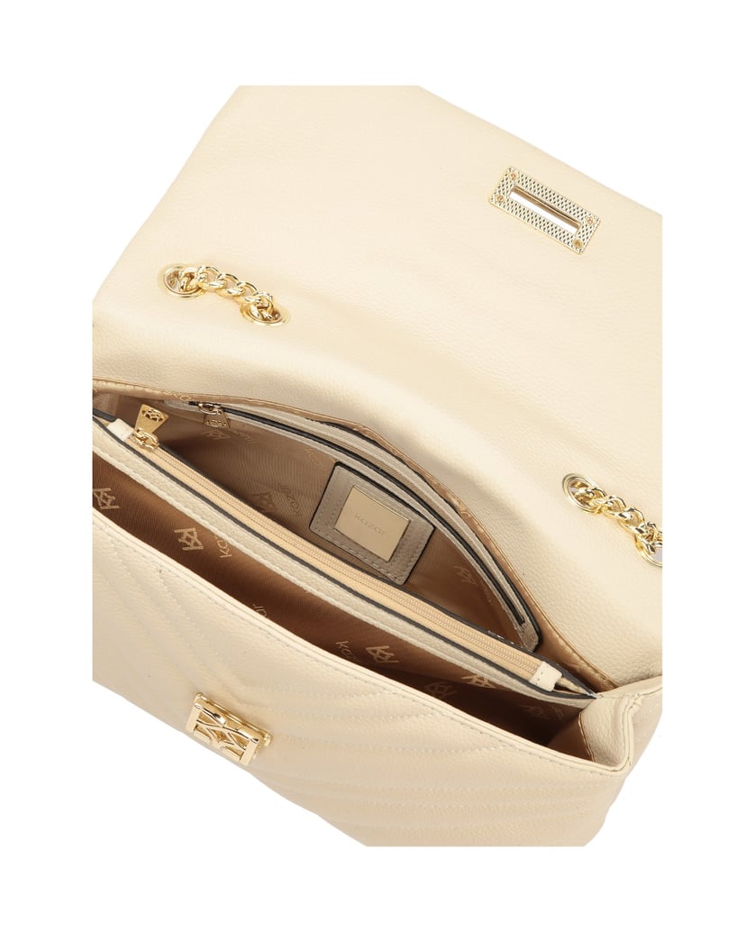 Kazar-Gesteppte-Tasche-mit-Klappe-weiss