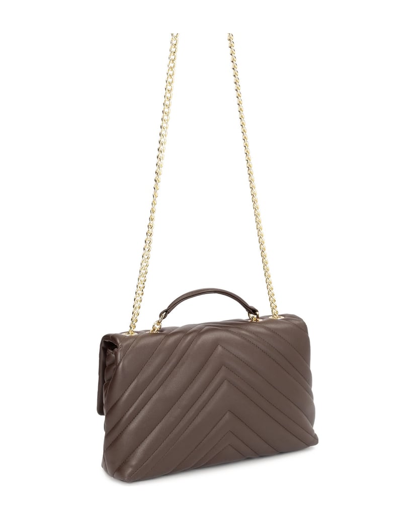 Kazar-Kompakte-Umhängetasche-mit-modischer-Ste-braun