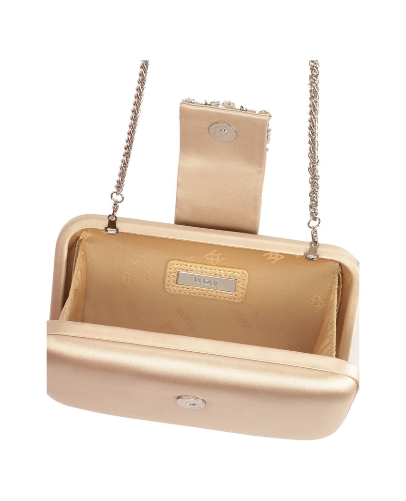 Kazar-Kleine-Abendtasche-mit-verziertem-Versch-beige