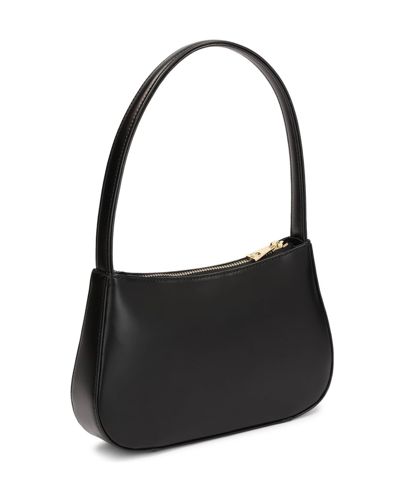 Kazar-Kleine-Tasche-aus-genarbtem-Leder-schwarz