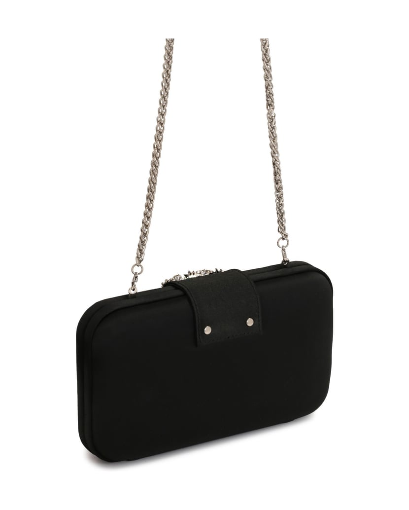 Kazar-Schwarze-Abendtasche-aus-Stoff-mit-einem-schwarz