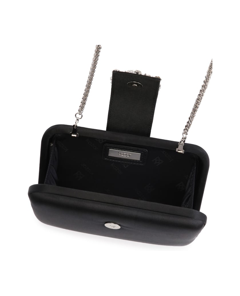 Kazar-Schwarze-Abendtasche-aus-Stoff-mit-einem-schwarz