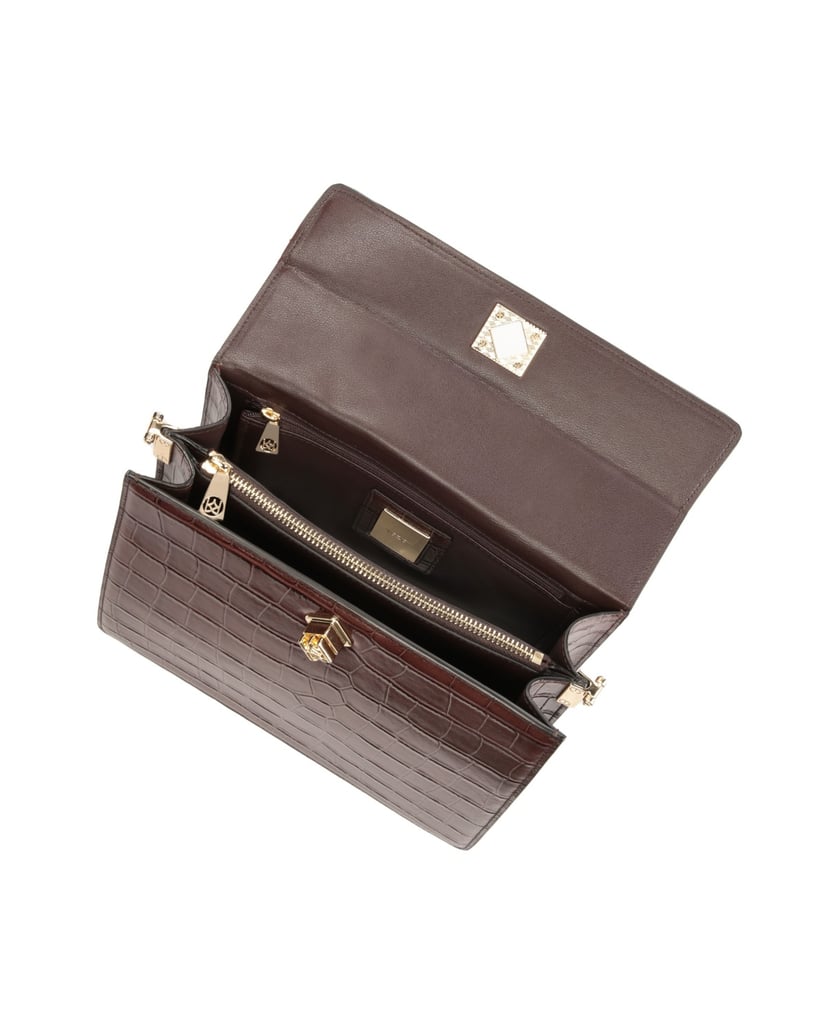 Kazar-Starre-Koffertasche-mit-Krokodilhautmust