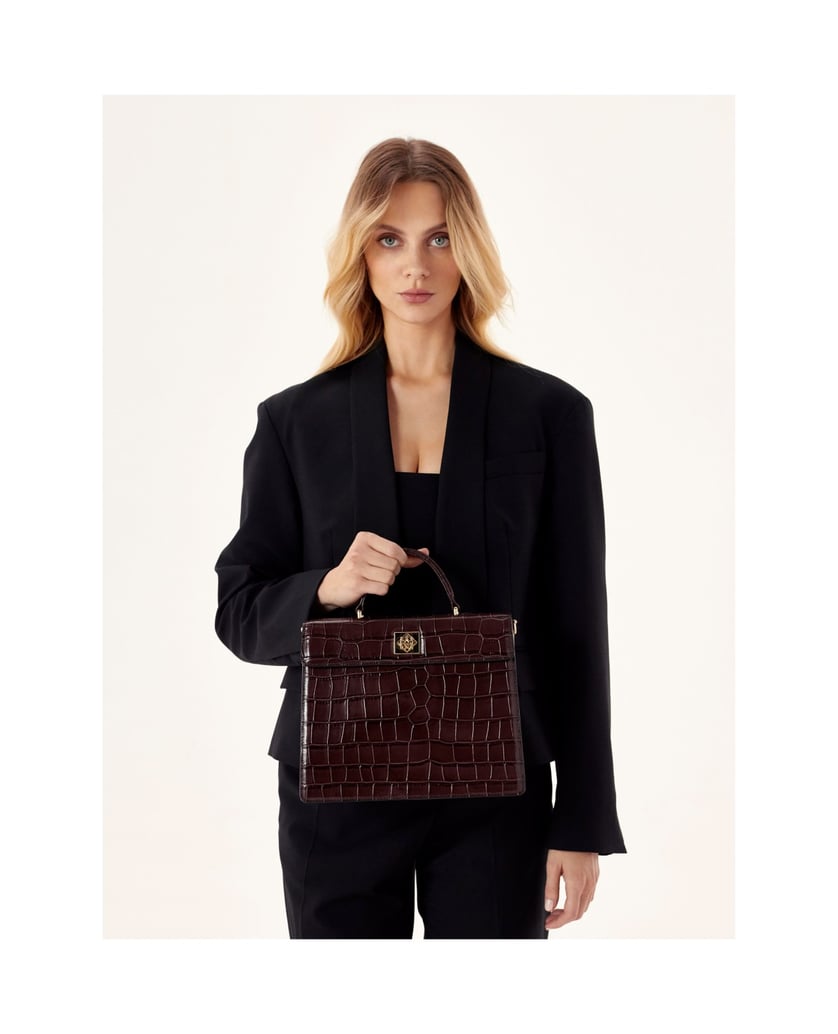 Kazar-Starre-Koffertasche-mit-Krokodilhautmust