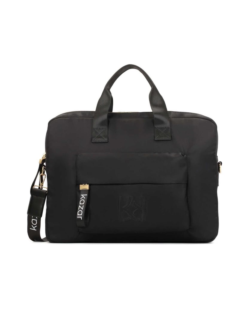 Kazar-Große-schwarze-Laptoptasche-aus-Textilge-schwarz
