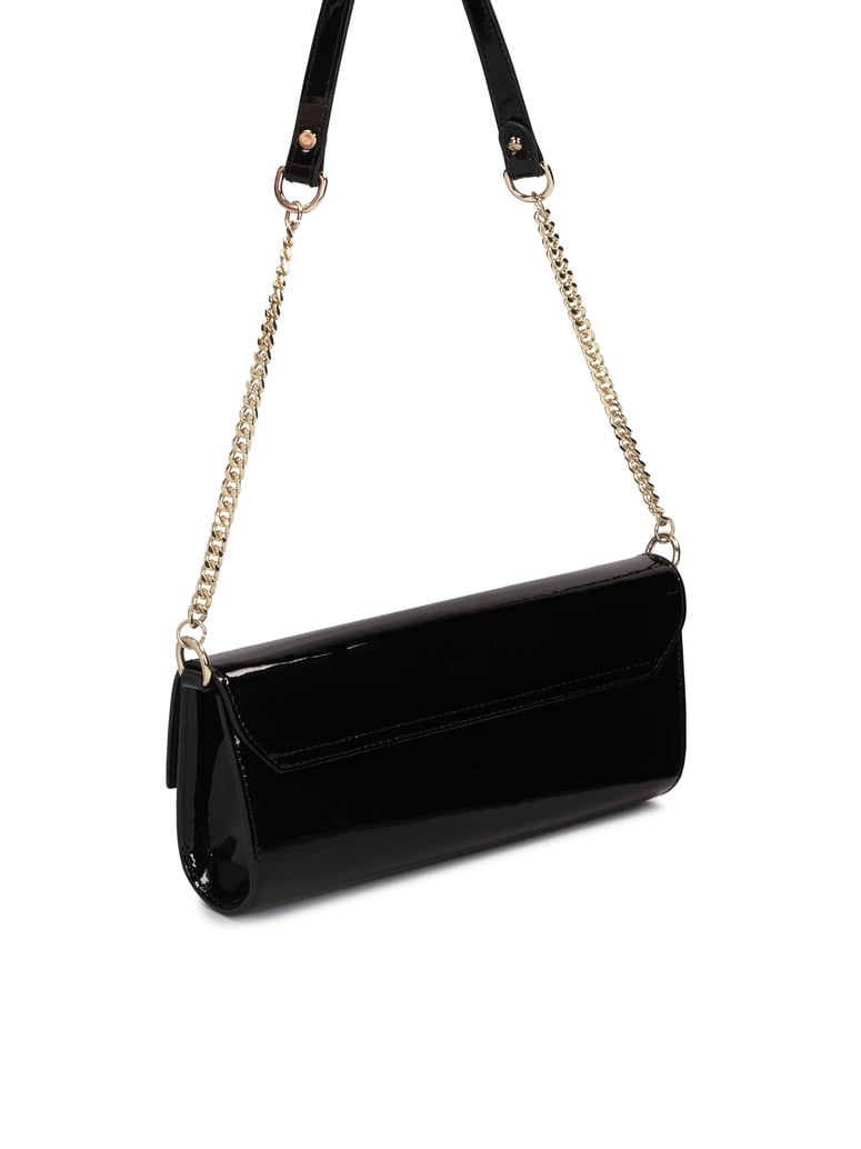 Kazar-Lackierte,-steife-Ketten-Clutch-Tasche