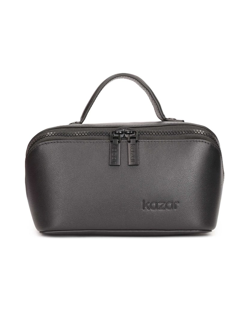 Kazar-Kleines-Leder-Kosmetiketui-mit-regelmäßi-schwarz