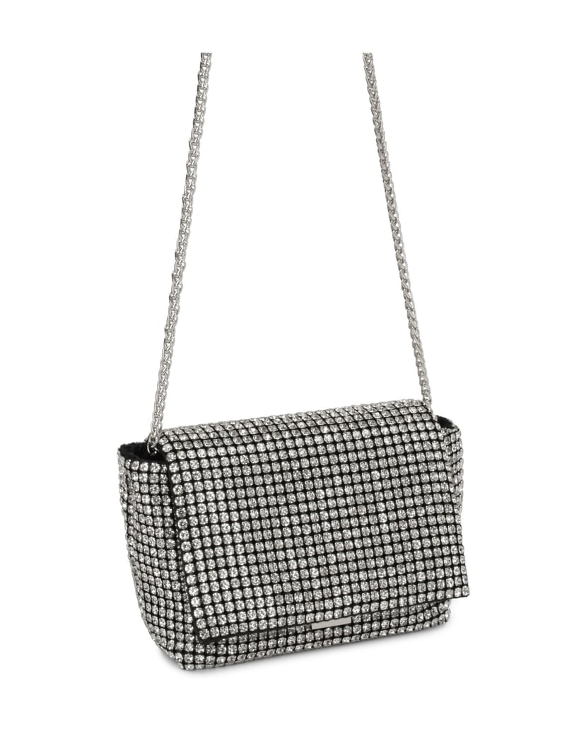 Kazar-Evening-bag-with-flap-decorated-with-zircons-čierna