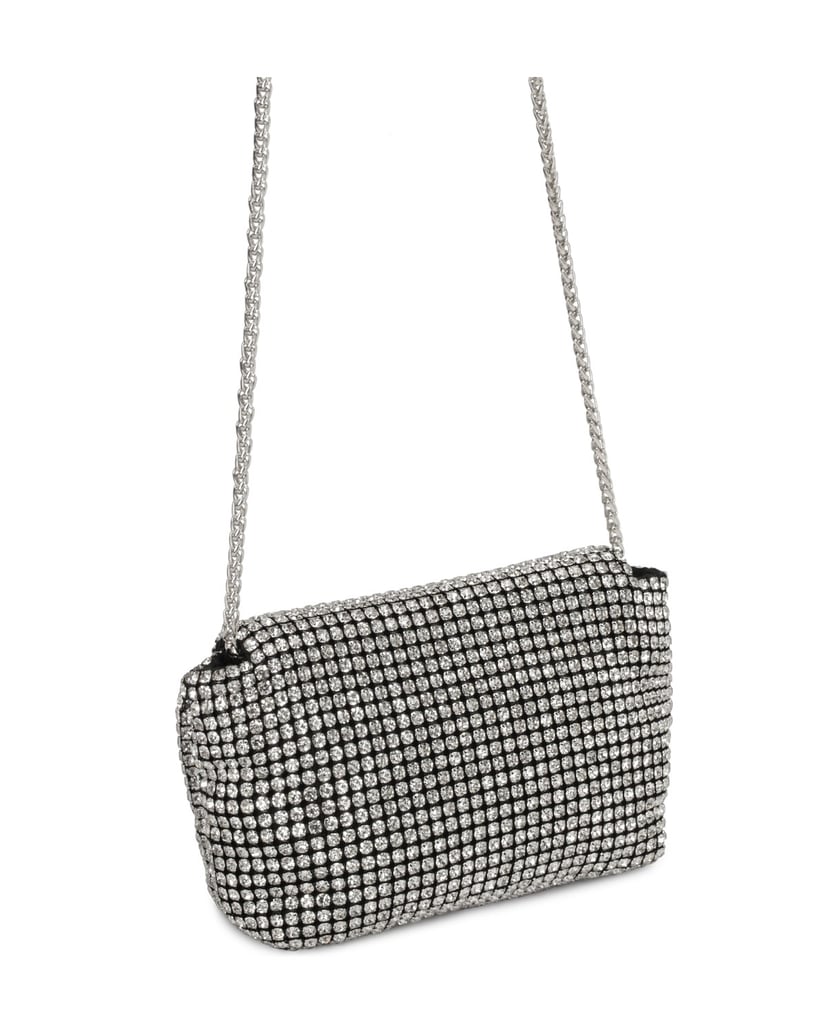 Kazar-Evening-bag-with-flap-decorated-with-zircons-čierna