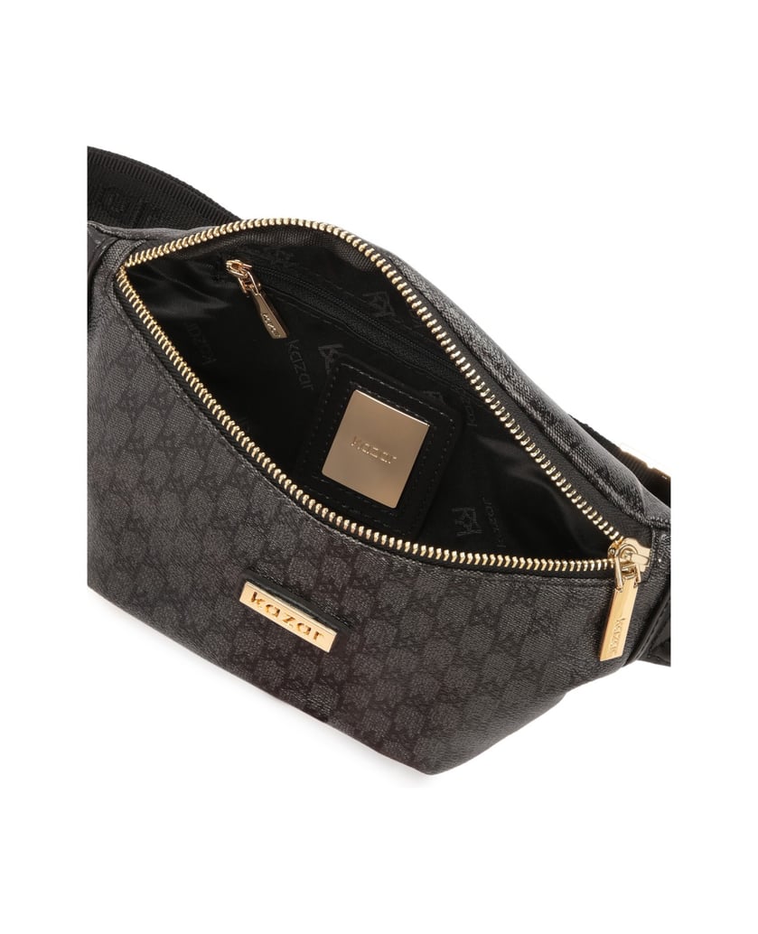 Kazar-Schwarze-Hüfttasche-mit-KAZAR-Monogramme