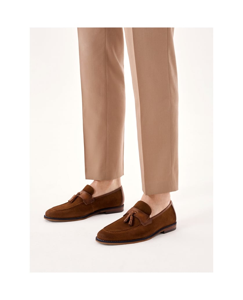 Kazar-Herren-Leder-Slipper-mit-Schnalle-braun