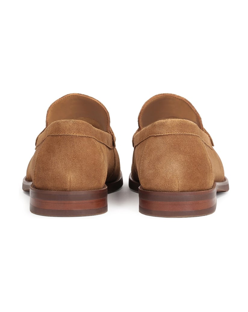 Kazar-Loafer-mit-angenähtem-Ziergürtel-mit-Cut-braun