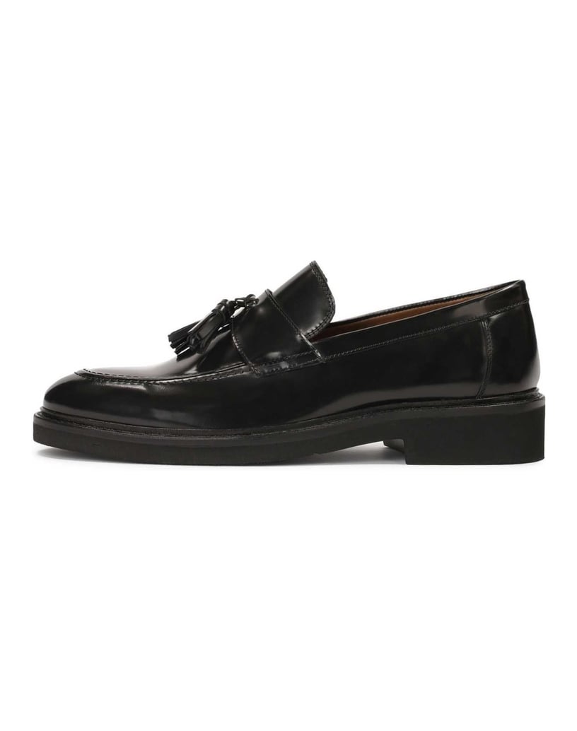 Kazar-Black-men's-loafers-with-a-clutch-čierna
