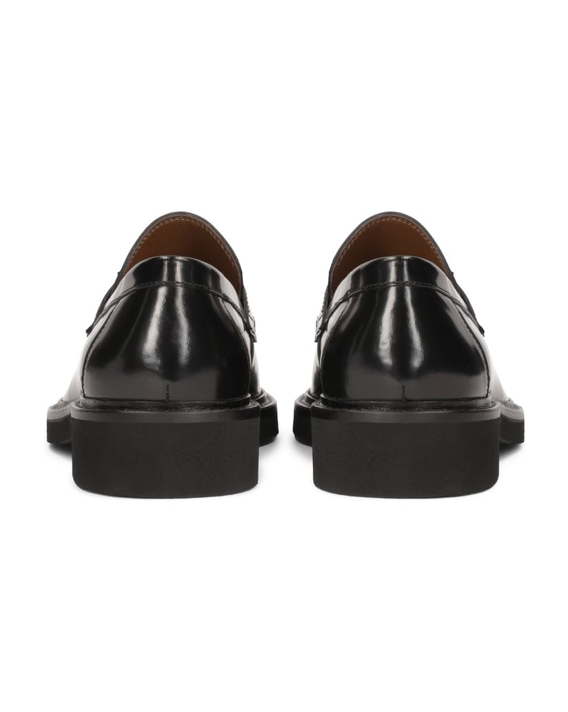 Kazar-Black-men's-loafers-with-a-clutch-čierna