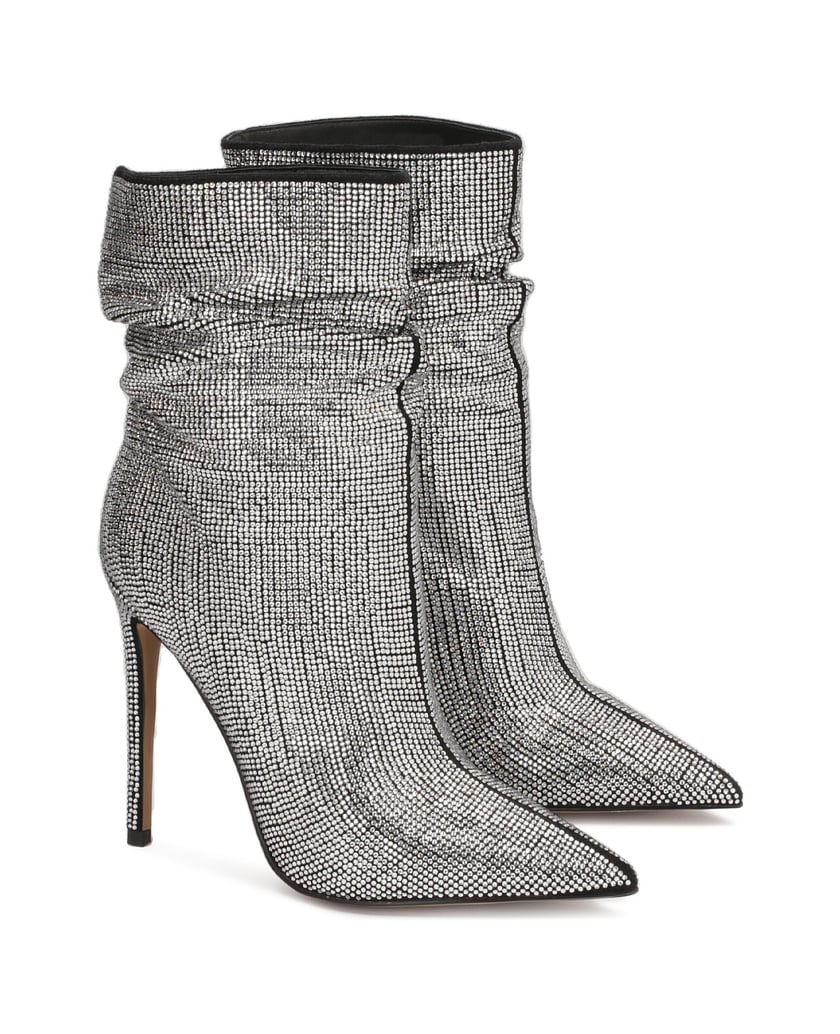 Kazar-Glitzernde-Booties-mit-silbernen-Kristal