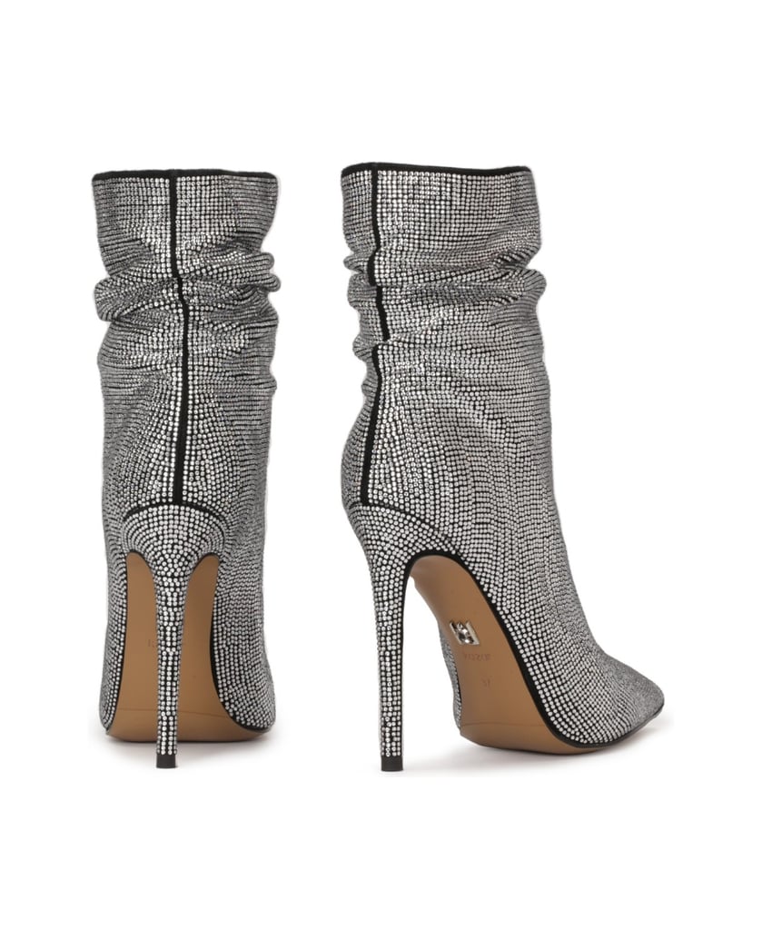 Kazar-Glitzernde-Booties-mit-silbernen-Kristal