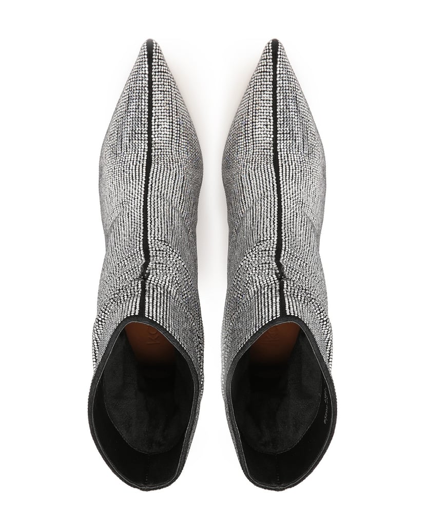 Kazar-Glitzernde-Booties-mit-silbernen-Kristal