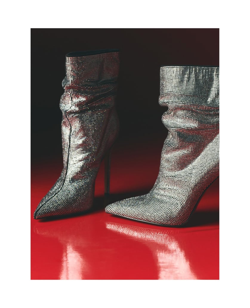 Kazar-Glitzernde-Booties-mit-silbernen-Kristal