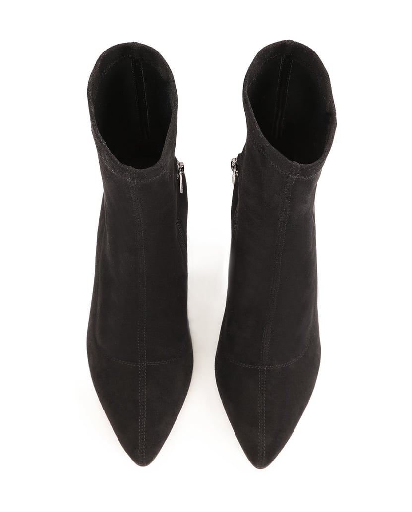 Kazar-Black-boots-with-rhinestone-embellished-heel-černá