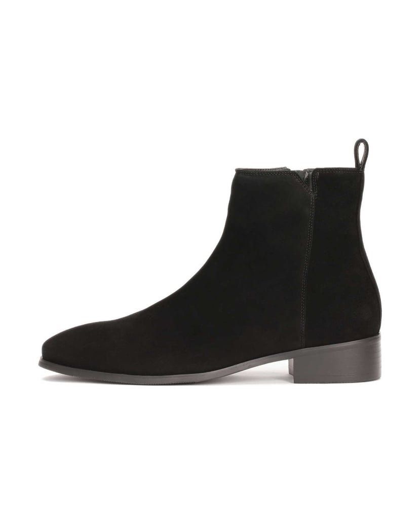 Kazar-Black-suede-zip-up-boots-černá