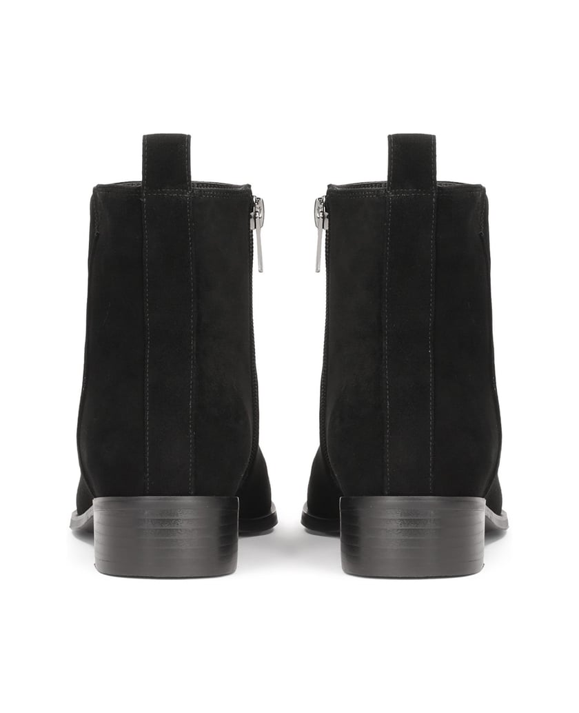 Kazar-Black-suede-zip-up-boots-černá