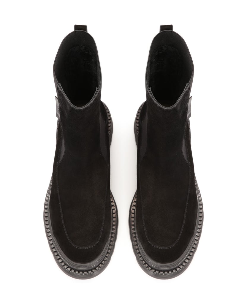 Kazar-Schwarze-Stiefel-mit-hohem-elastischem-S