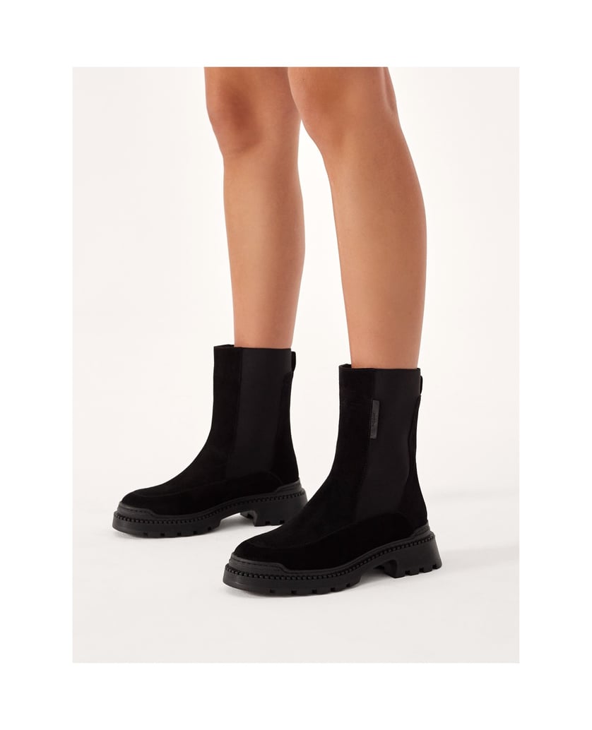 Kazar-Schwarze-Stiefel-mit-hohem-elastischem-S