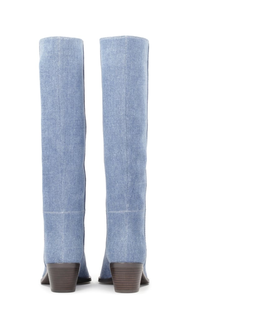 Kazar-Cowboy-Stiefel-aus-Denim-zum-Hineinschlü