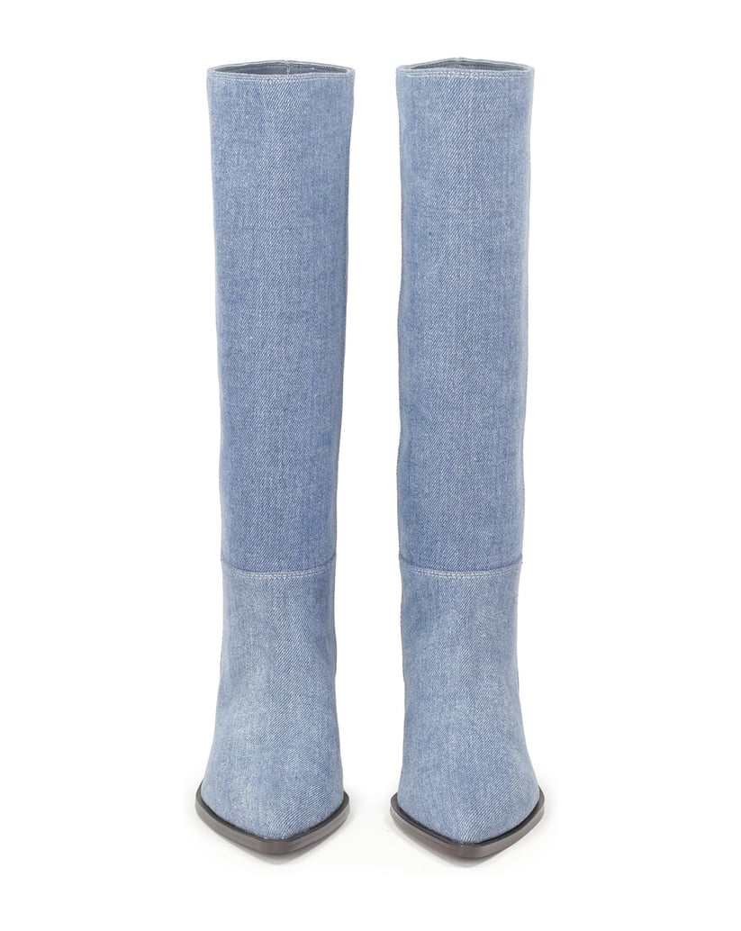 Kazar-Cowboy-Stiefel-aus-Denim-zum-Hineinschlü