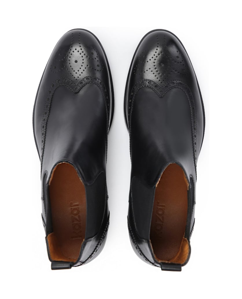 Kazar-Schwarze-Chelsea-Stiefel-aus-Leder-für-H