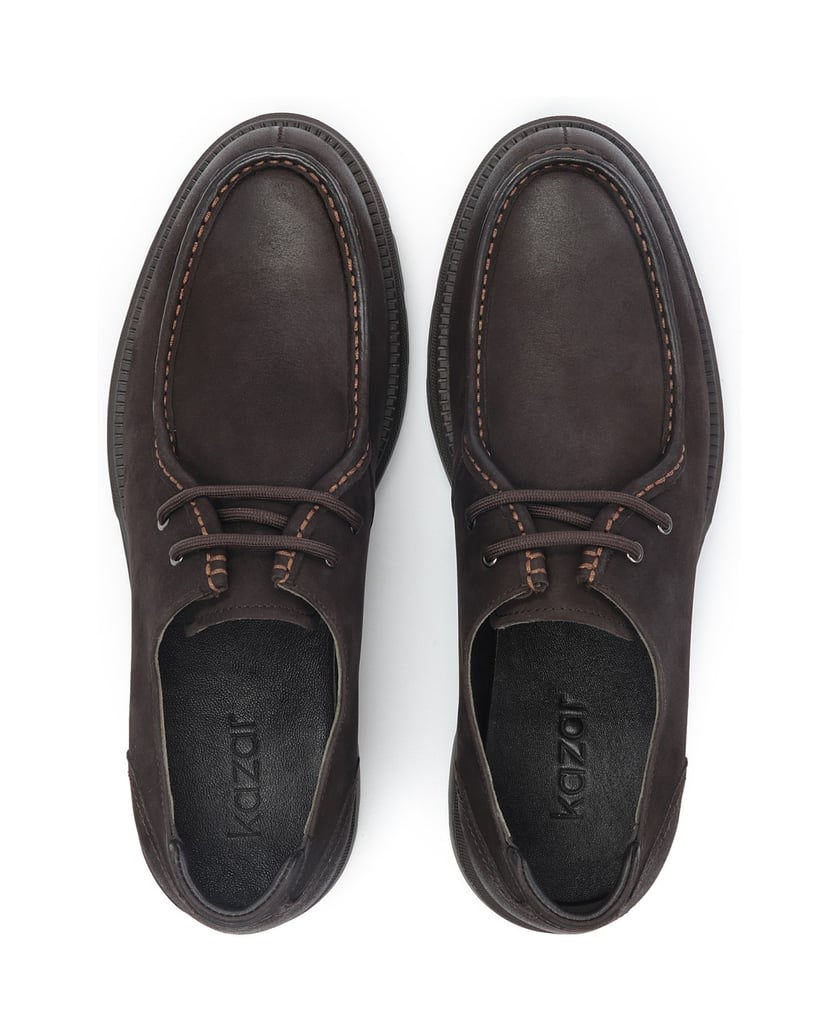 Kazar-Braune-Herren-Oxford-Schuhe-mit-kurzer-S