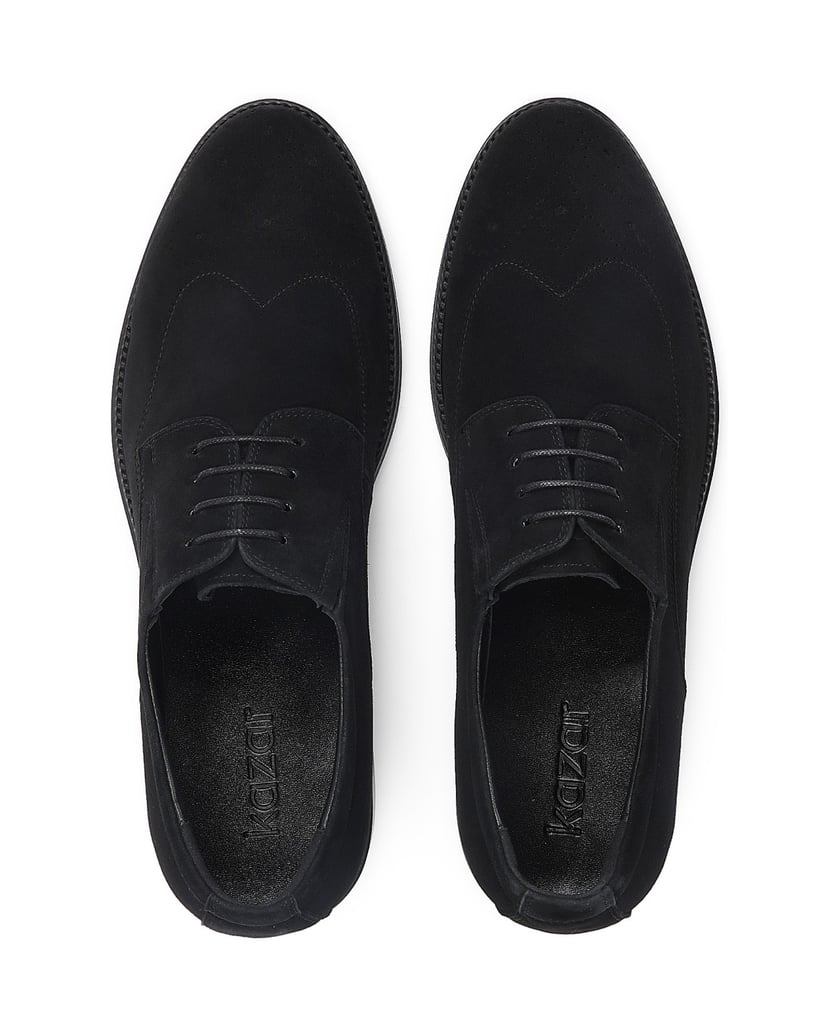 Kazar-Lässige-schwarze-Wildleder-Herren-Derby