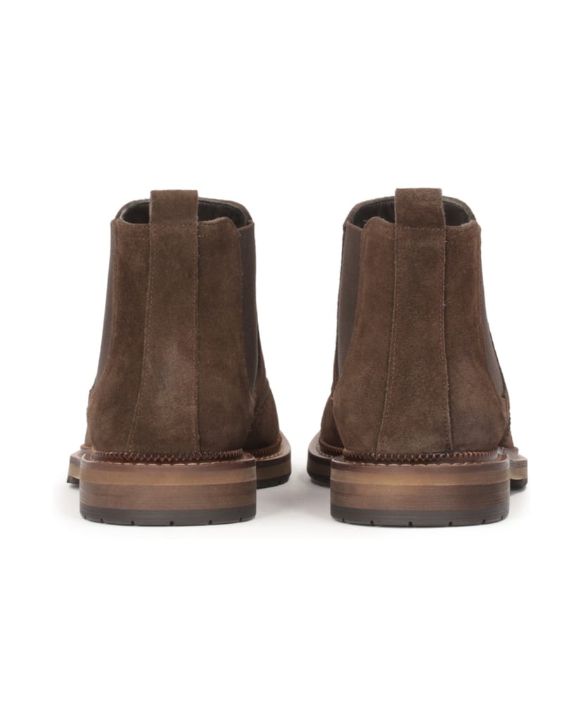 Kazar-Braune-Chelsea-Stiefel-mit-Rosettenverzi